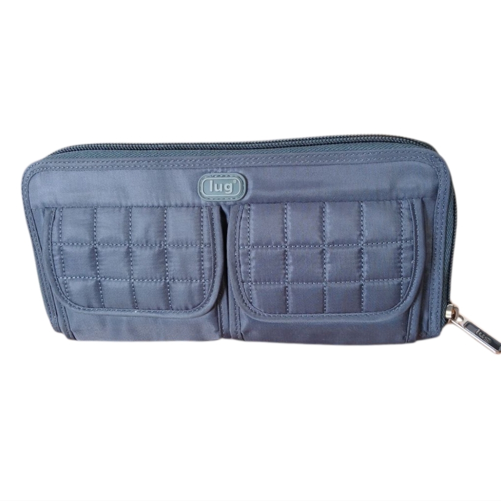 Lug Double Backflip Wallet in Navy Blue